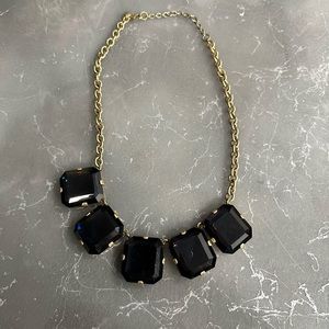 J Crew gold and navy blue necklace